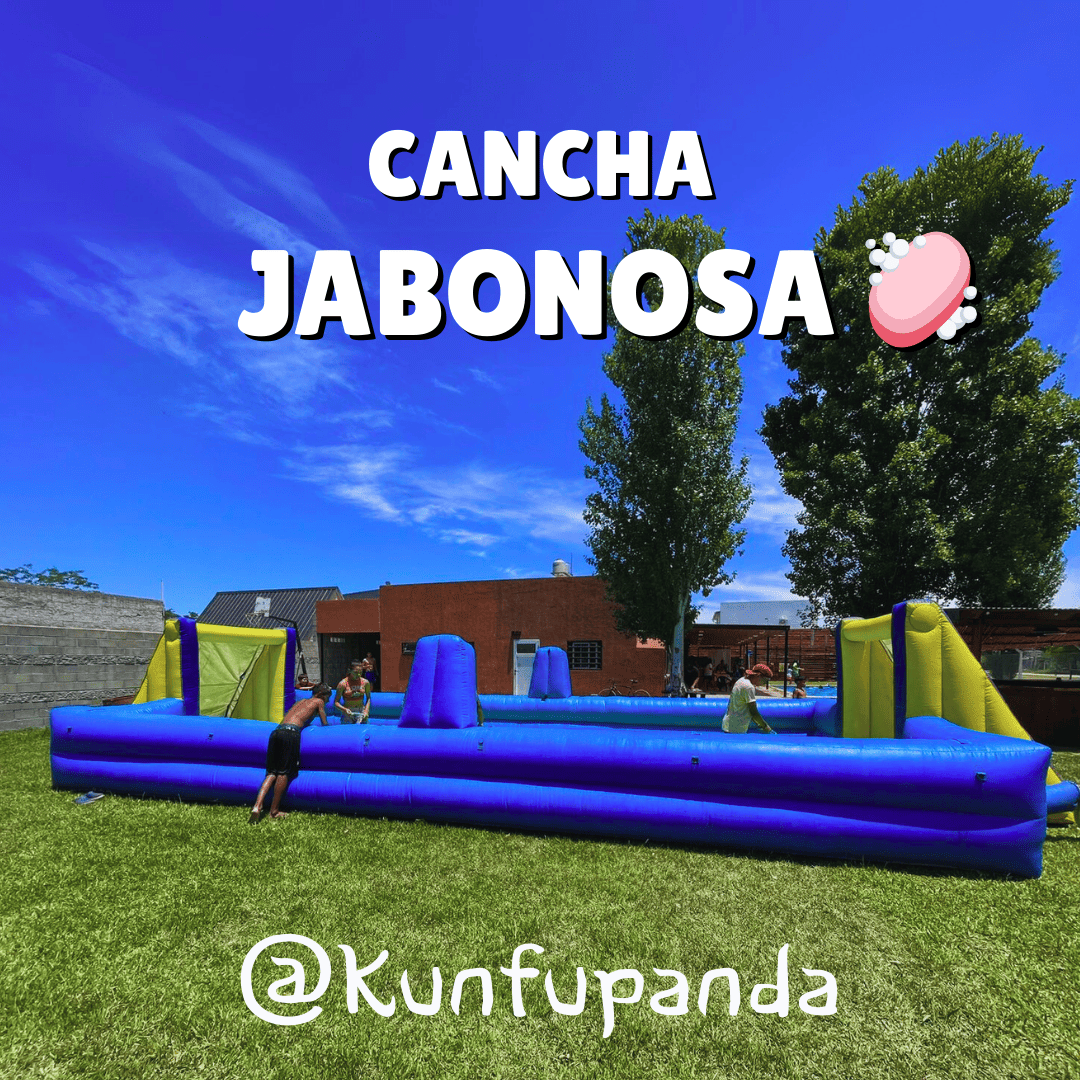 Cancha de futbol jabonosa para clubes y colonias